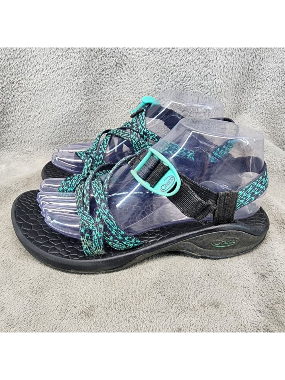 Chaco Shoes Womens Size 7 Green Toe Ring Strappy Sandals *Read*